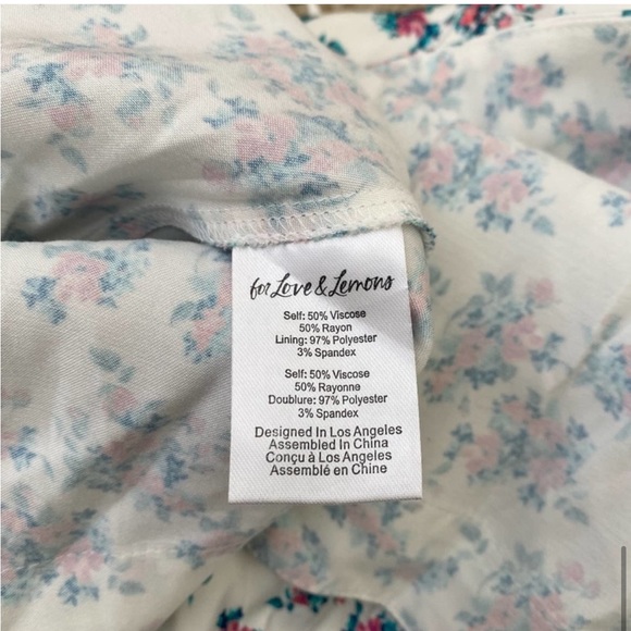 NWOT For Love and Lemons Taggart Mini Dress Puff Sleeve Open Back - Picture 8 of 14